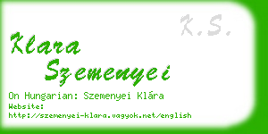 klara szemenyei business card